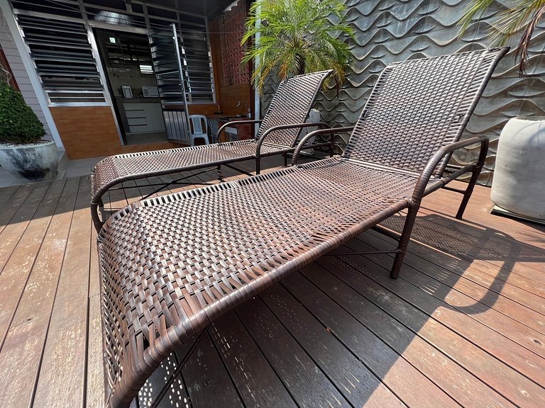 150m Praia -Ar condicionado -Petfriendly - Jardim