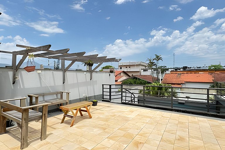 300mPraia, Área Gourmet, Piscina, Mirante, Ar cond