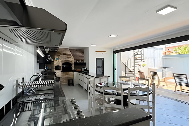 300mPraia, Área Gourmet, Piscina, Mirante, Ar cond