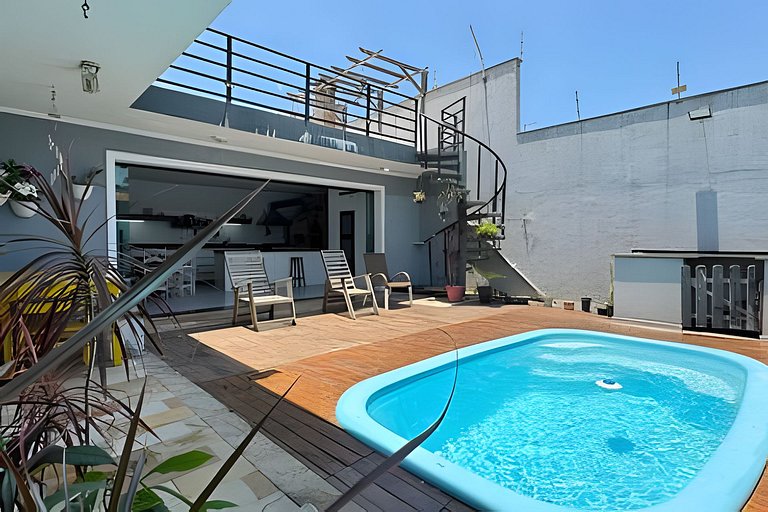 300mPraia, Área Gourmet, Piscina, Mirante, Ar cond