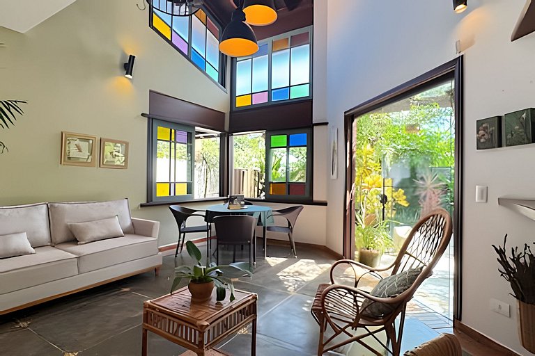 200M da praia, Ar, Piscina, Churrasqueira, Jardim