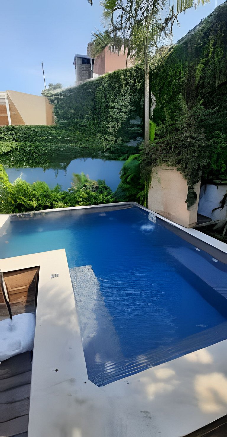 200M da praia, Ar, Piscina, Churrasqueira, Jardim