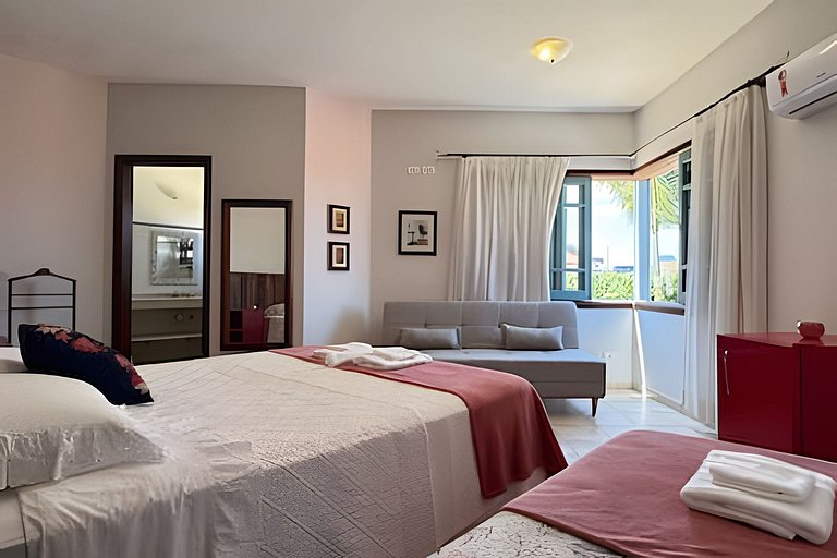 200M da praia, Ar, Piscina, Churrasqueira, Jardim