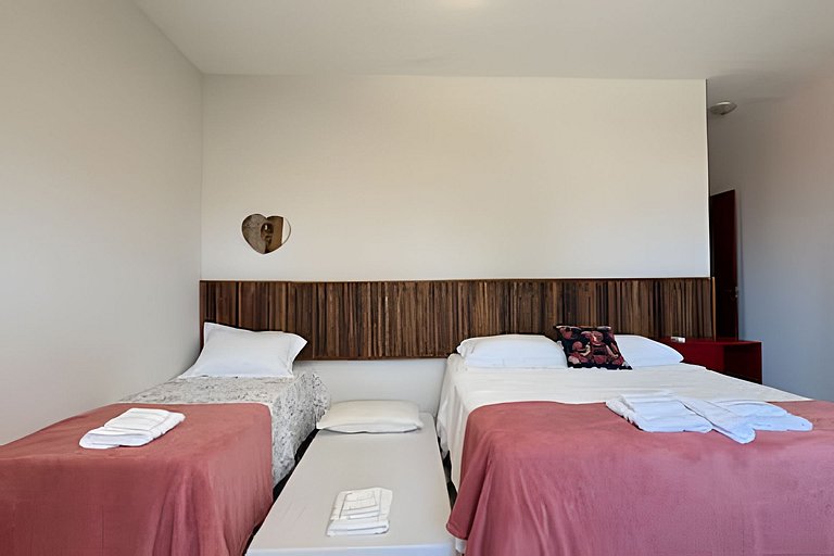 200M da praia, Ar, Piscina, Churrasqueira, Jardim