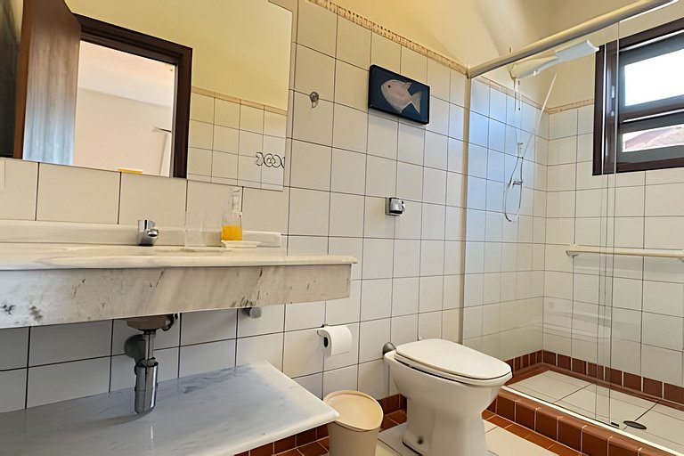 200M da praia, Ar, Piscina, Churrasqueira, Jardim