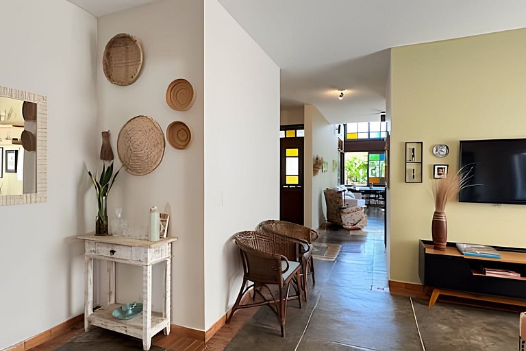 200M da praia, Ar, Piscina, Churrasqueira, Jardim