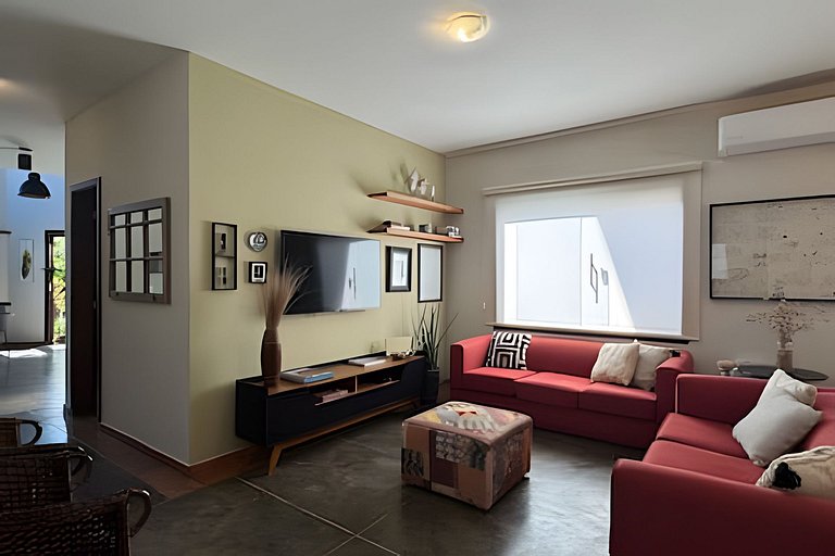 200M da praia, Ar, Piscina, Churrasqueira, Jardim