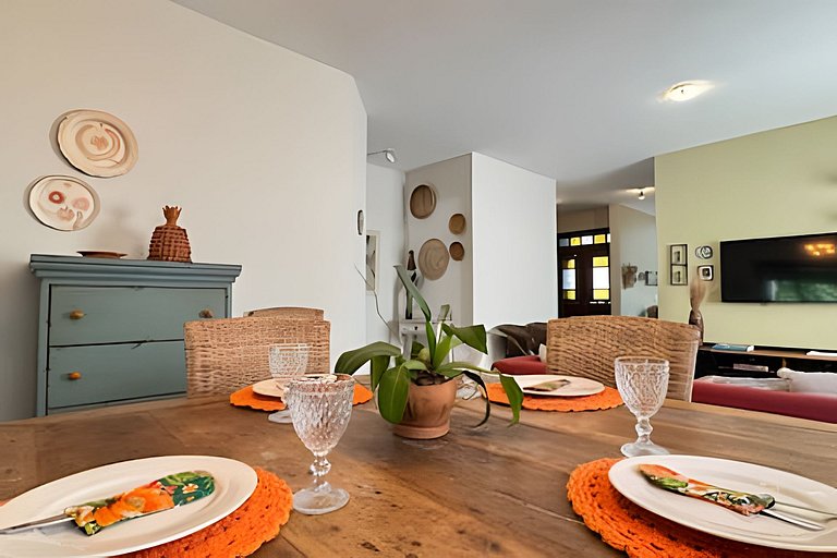 200M da praia, Ar, Piscina, Churrasqueira, Jardim