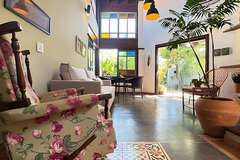 200M da praia, Ar, Piscina, Churrasqueira, Jardim