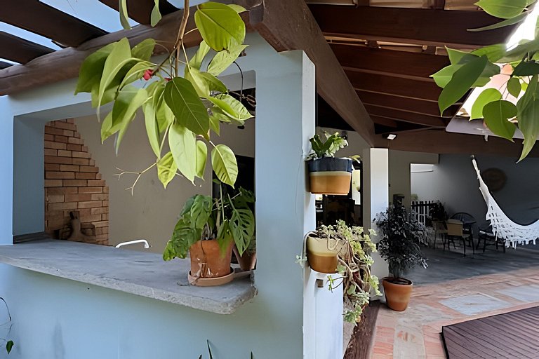 200M da praia, Ar, Piscina, Churrasqueira, Jardim