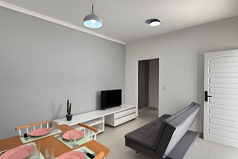 Casa centro 80M praia, Ar, Enxoval,Estacionamento