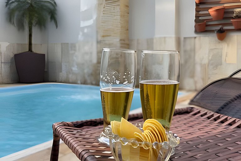 Beira Mar, Piscina, Churrasqueira, Ar, Vista 360