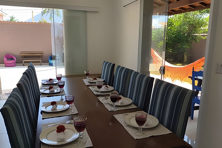 Casa 100 metros praia, Wi fi, Ar, Área Gourmet