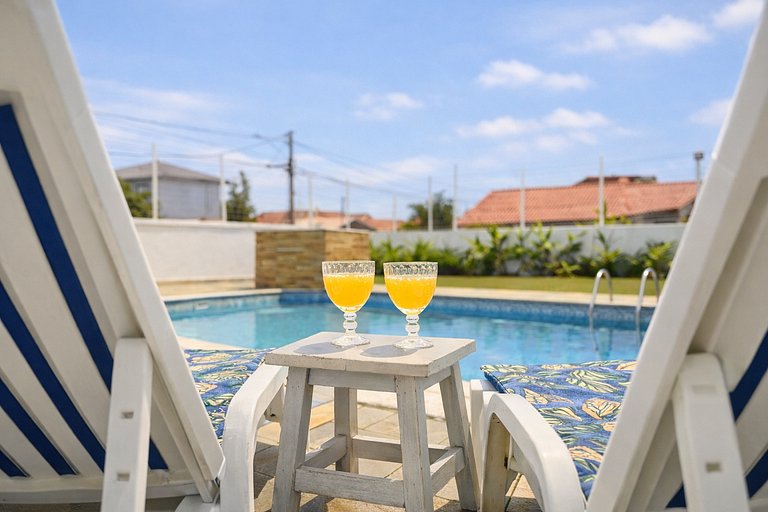 Oásis: Casa+Edícula, Piscina e Campo a 500m Praia